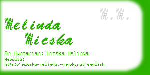 melinda micska business card